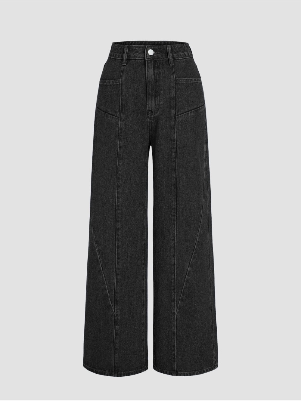 Cider Women’s Mid Waist Pocket Straight Leg Jeans - Black